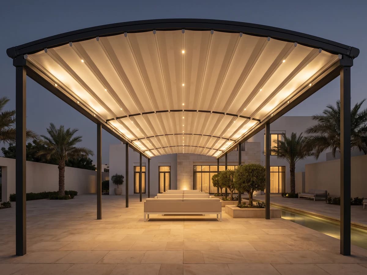 VISTA, Fabric pergola, large span